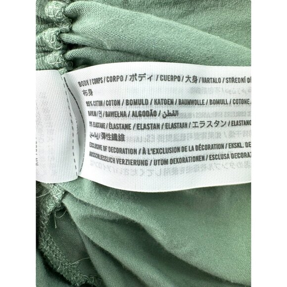 Hollister Must-Have Collection Baby Tee Jr Women’s Sz M Green Ruched Side Top - Picture 6 of 6